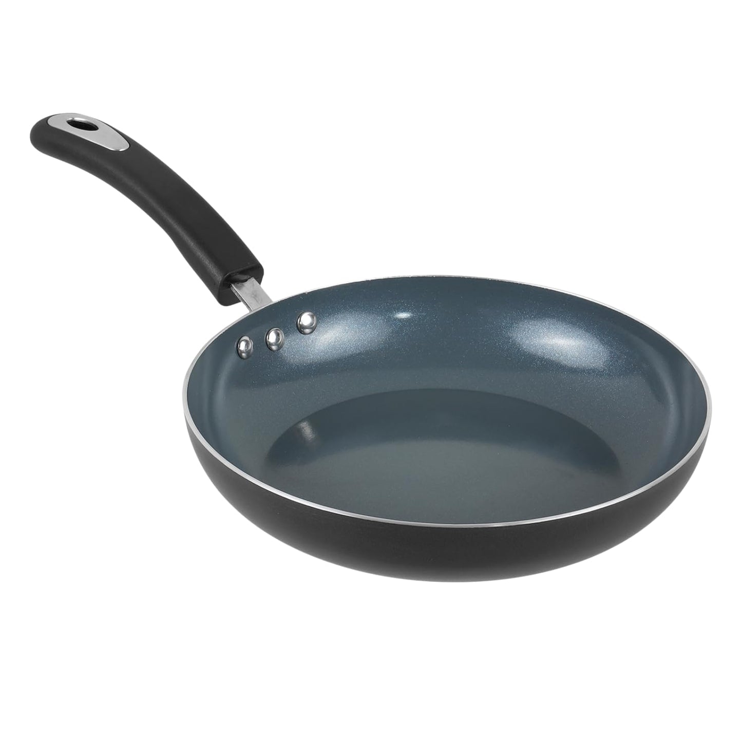 Vinod Zest Ceramica Frypan - 24 cm | Natural Stick Free Deep Pan | Stylish Handle | Toxin Free | Induction and Gas Base | Scratch Resistant | 2 Year Warranty - Black