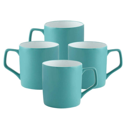 Clay Craft Ceramic Coffee/Tea Mugs - Set of 4, Multicolor, 230ml