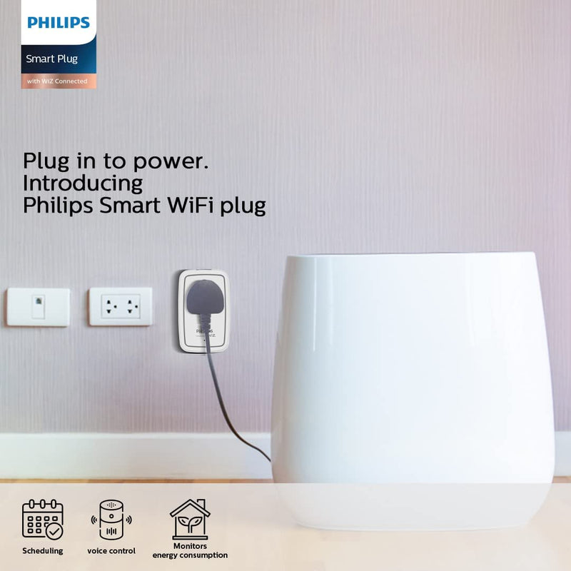 Philips 6-16A Smart WiFi Plug (Pack of 2) (black, B0C4FV6TR5)
