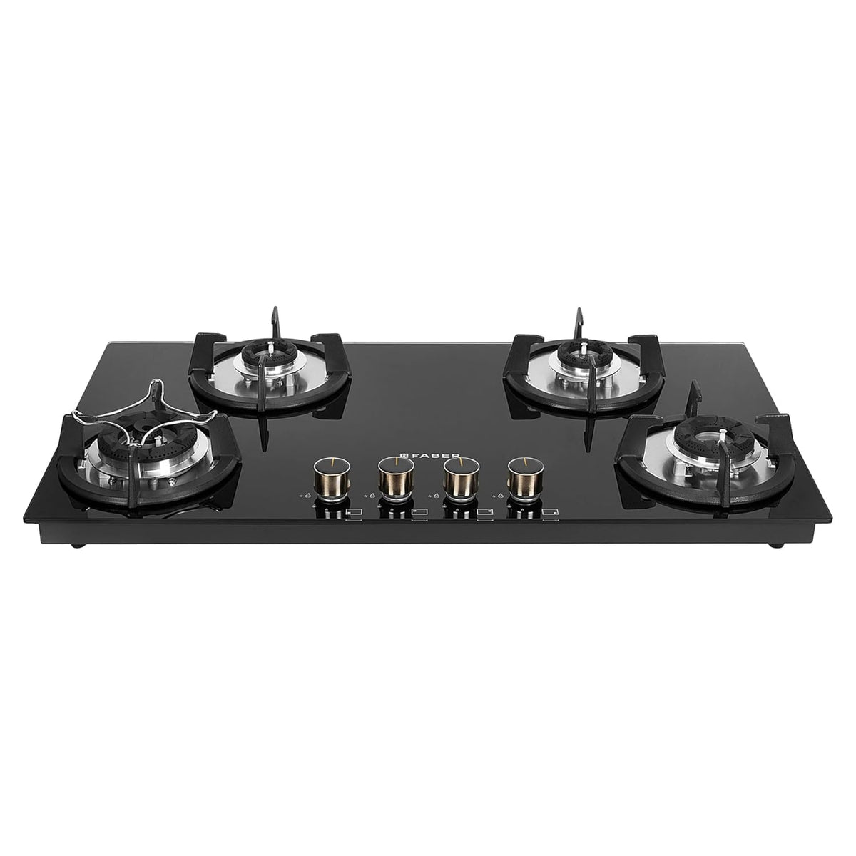 Faber Hob 90 cm 4 Burner|Auto-Ignition|Spillage Proof|Brass Burners|Metal Knobs|Pan Support|2yrs on Burner,5 Yrs Warrant