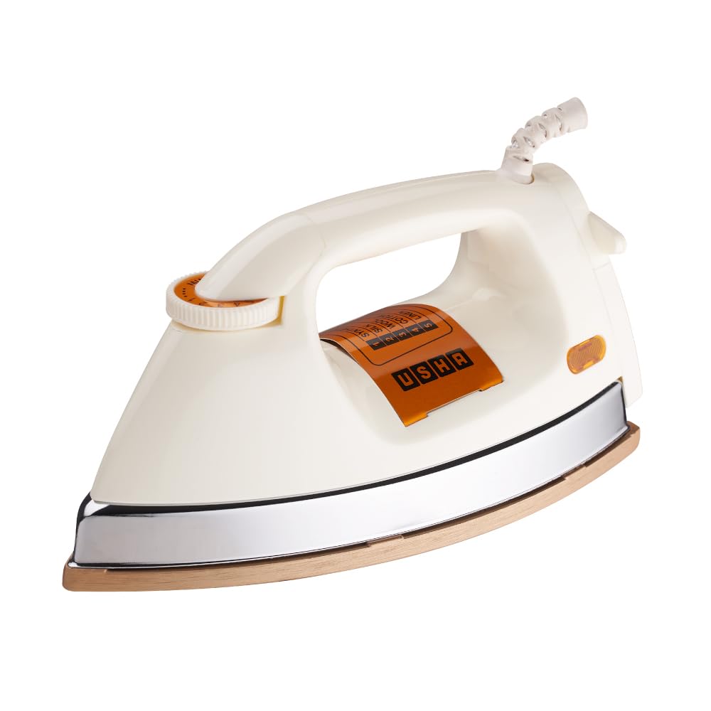 Usha EI 3710 Heavy Weight 1000-Watt Dry Iron, 1.75 Kg(White)