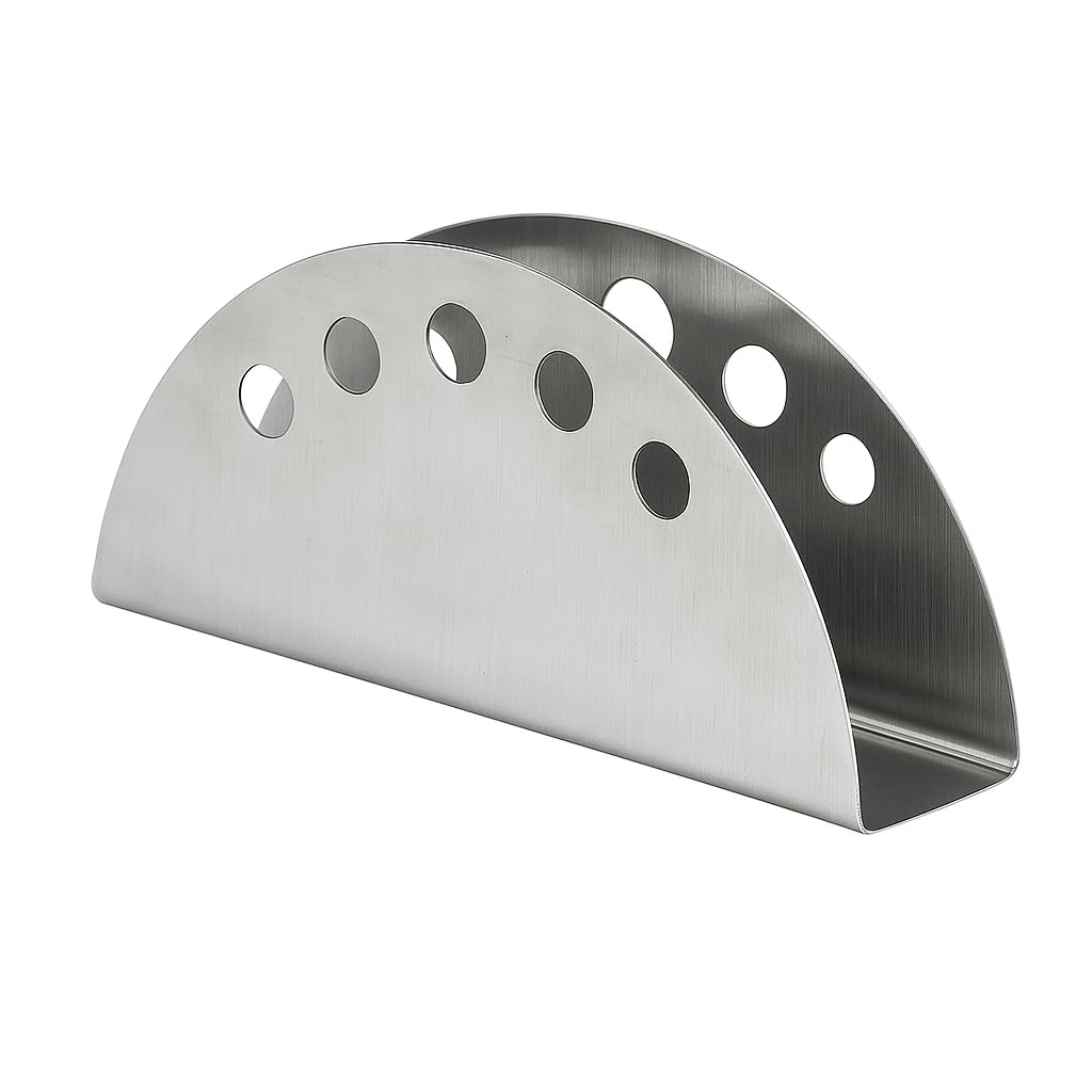 Dynore Stainless Steel Round Hole Napkin Holder/Tissue Paper Holder for Dining Table, Restaurant, Office and Desk
