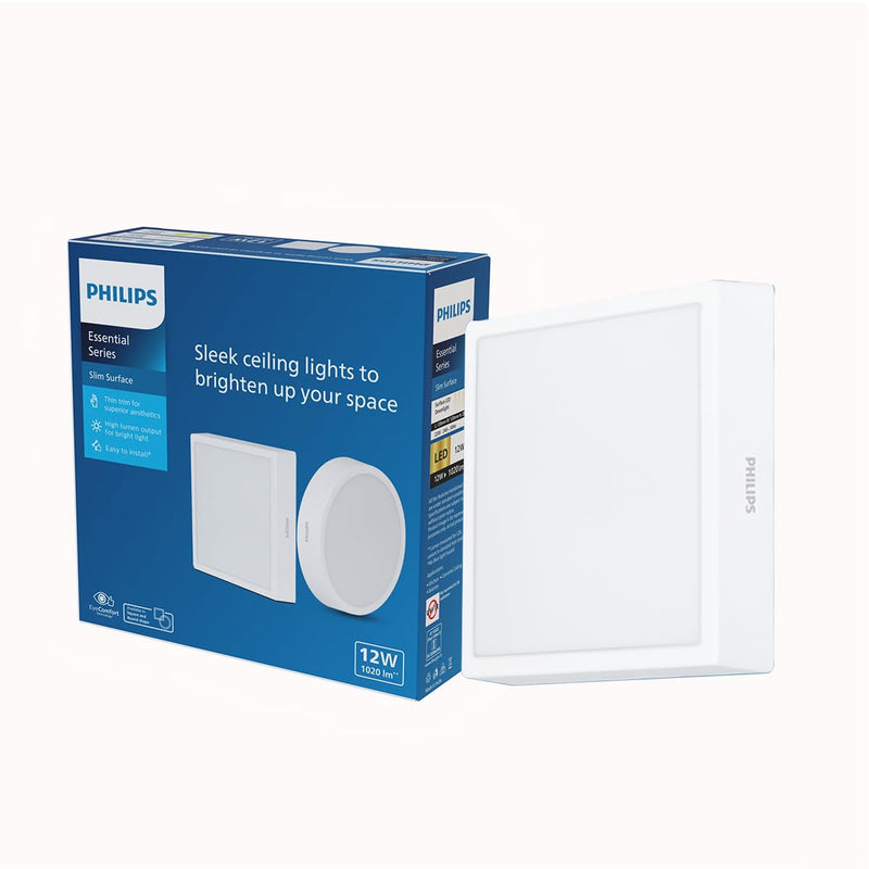 Philips 12 Watt Square Slim Surface Ceiling Light
