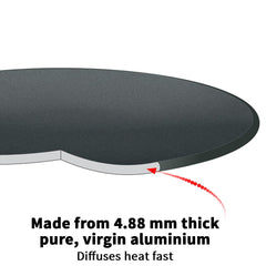 Hawkins Futura 30 cm Tava, Hard Anodised Tawa with Plastic Handle, Black (AT30P)