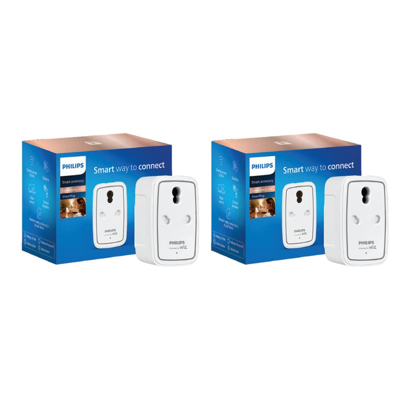 Philips 6-16A Smart WiFi Plug (Pack of 2) (White, B0C342HBB9)