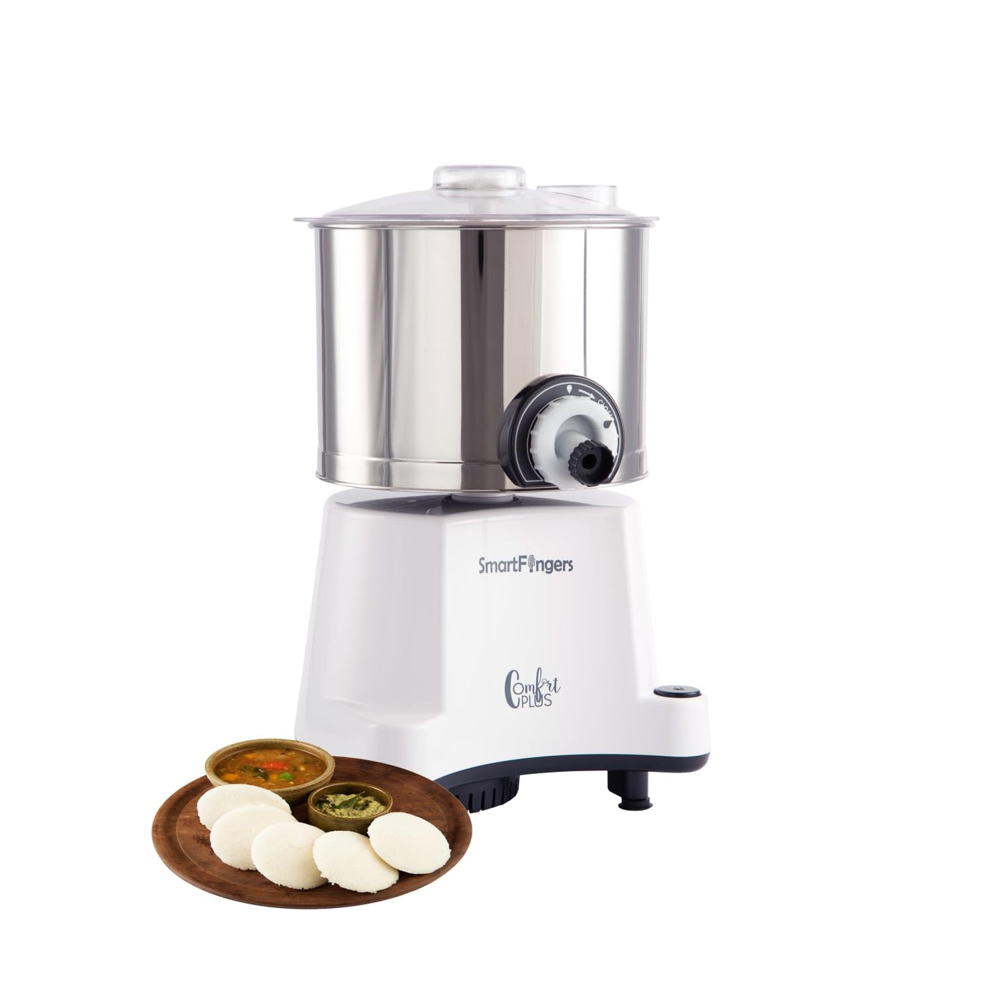 SmartFingers Comfort Plus Table Top Magic Wet Grinder 230V 50hz, 2 Liter, White, 2 Stone