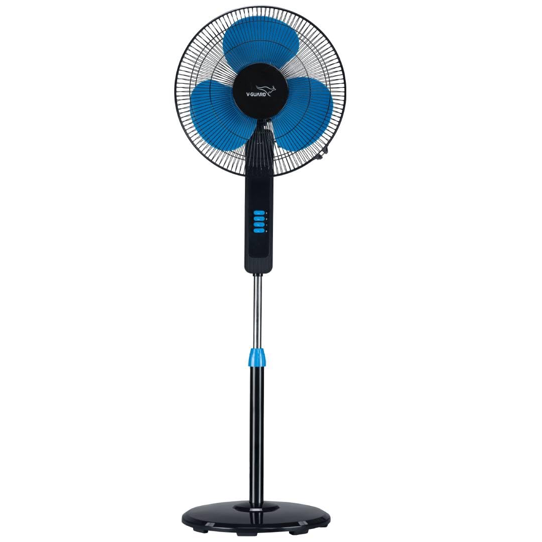 V-Guard Esfera STS Plus Pedestal Cum Table Fan | Versatile 2-In-1 Operation | 1350 RPM Motor | Customisable Tilt And Oscillation Control | Red Black | 40 cm (400mm)