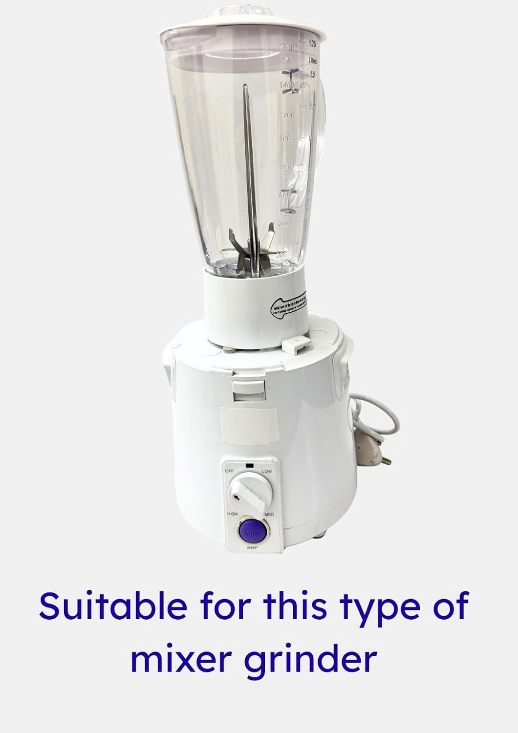 Frootmix Blender Jar 1750 ml - Plastic (Transparent) | Compatible with Sujata Mixer Grinder