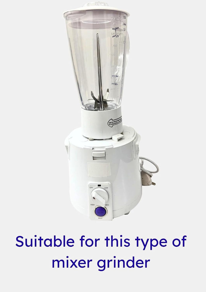 Frootmix Blender Jar 1750 ml - Plastic (Transparent) | Compatible with Sujata Mixer Grinder