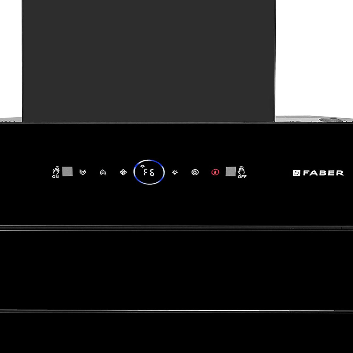 Faber 60 cm 1500 m³/hr Wall Mounted Kitchen Chimney (HOOD COMET BLDC FL HC BK 60, Filterless technology, Touch & Gesture