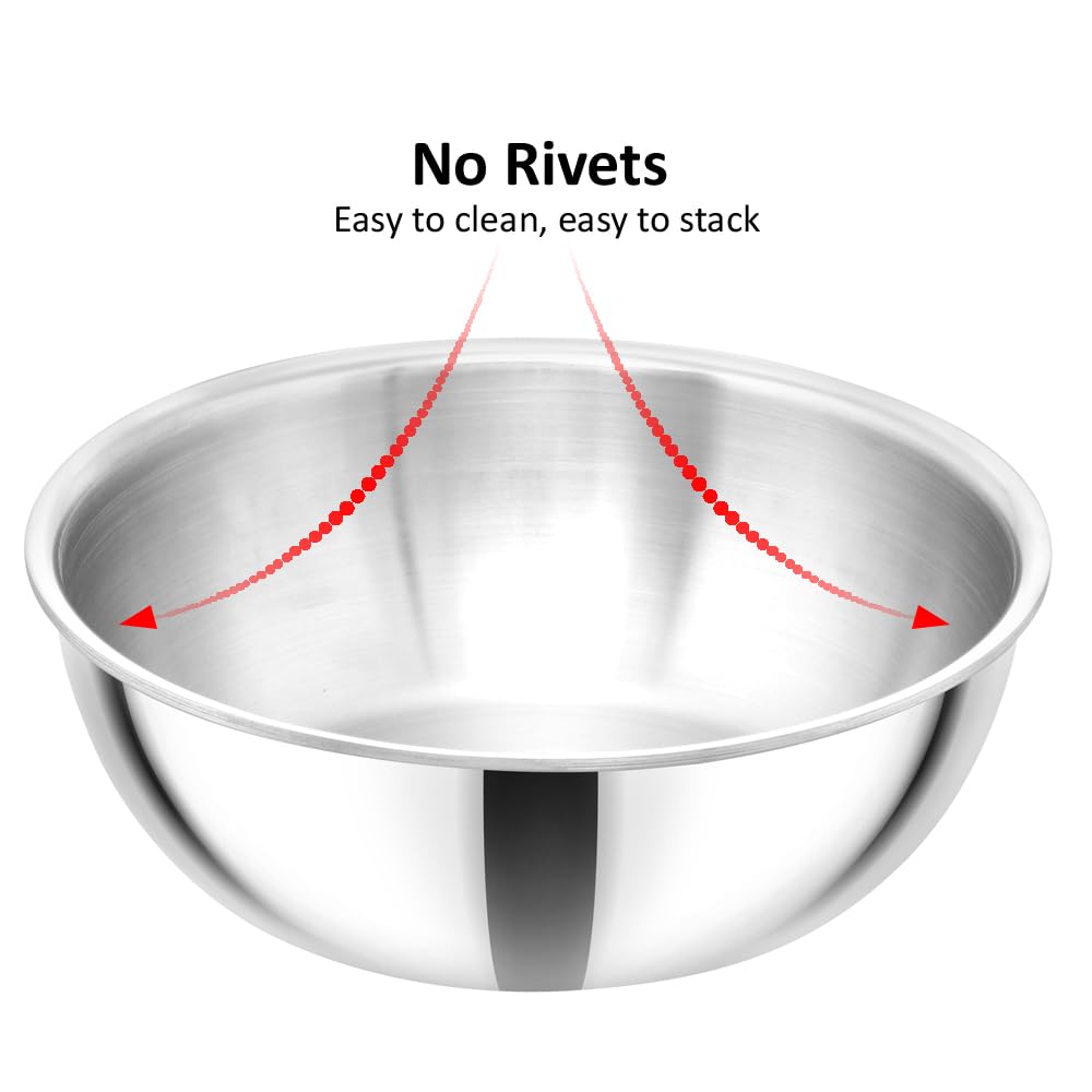 Hawkins 1.5 Litre Metro Kadhai, Triply Stainless Steel Induction Tasla, Silver (SSTA15)