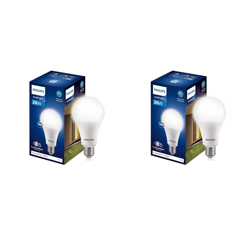 Philips 26-watt LED Bulb - AceBright High Wattage LED Bulb (Pack of 2)