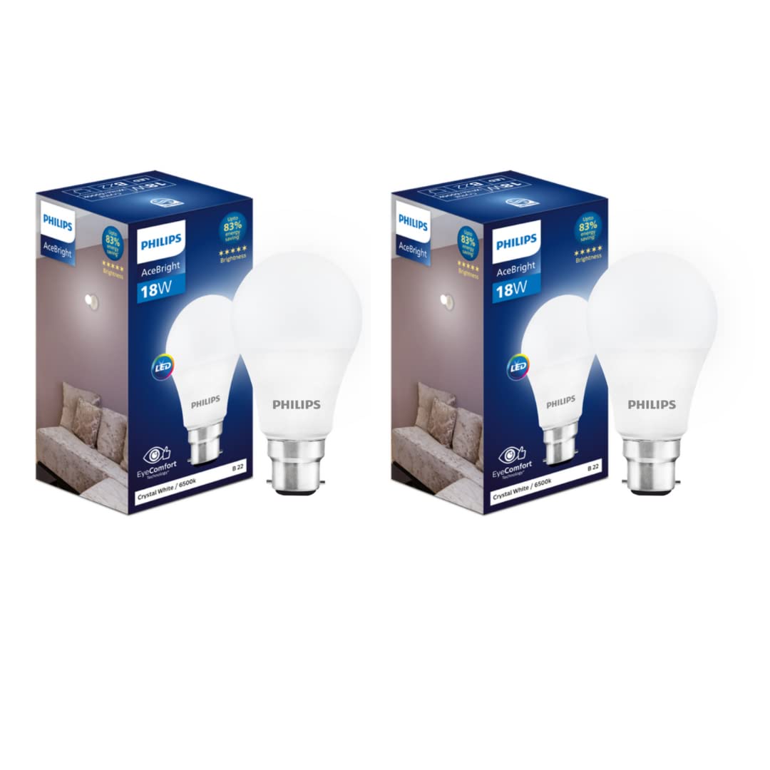 Philips 18-watt LED Bulb - AceBright High Wattage LED Bulb (Pack of 2)