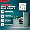 Almonard Eco Vent Exhaust Fan | 10 Inches | Aerodynamic fan blades | Silent operation | Powerful ventilation at 250 mm sweep, 45 W, 1300 RPM | Exhaust fan for kitchen, bathroom laundry room (White)