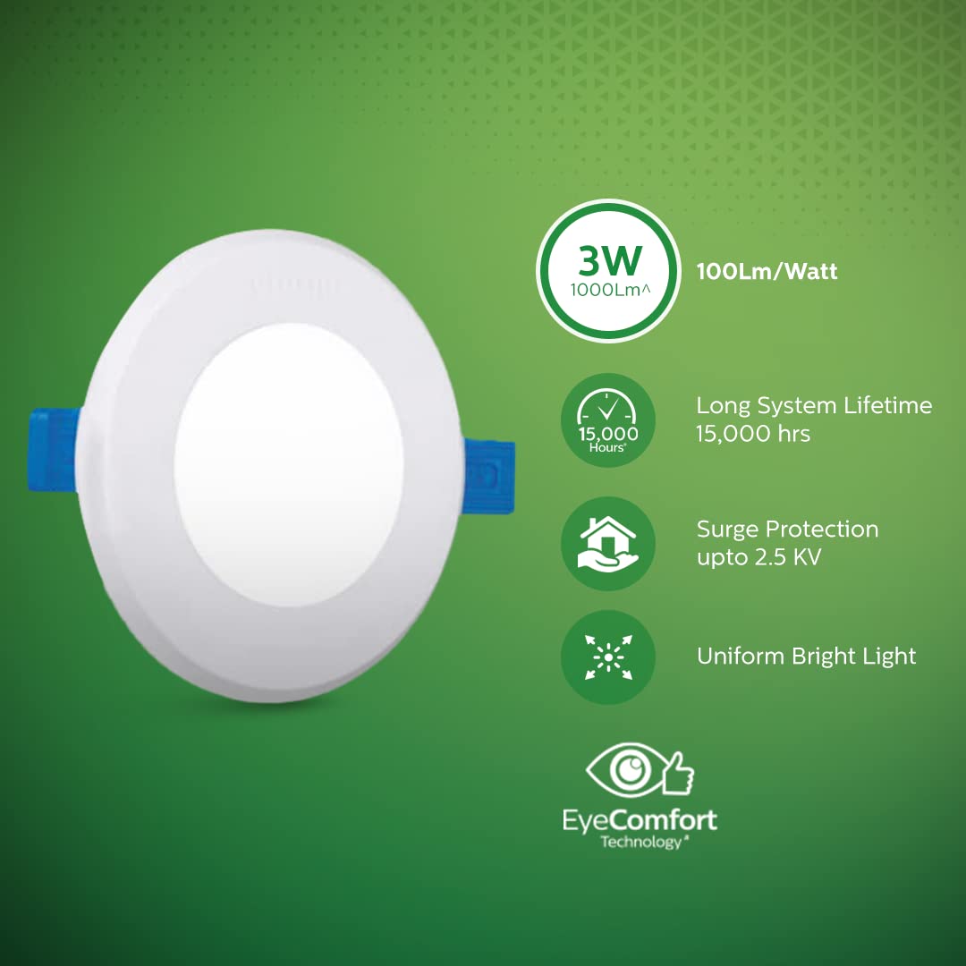 Philips Prime Neo 3-watt Concealed JB LED downlighter for Ceiling (Pink, B0BN3TYJF8)