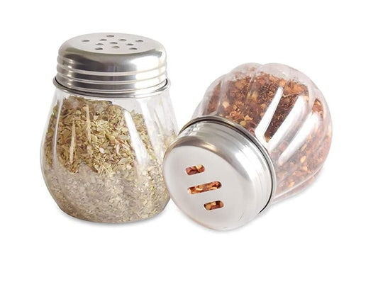 Dynore Dhol Shape Chilli Oregano Flakes Shaker Set of 8 for Kitchen and Dining Table