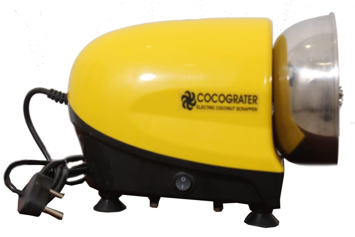 Sree Kitchen Equipments BEEMAX Domestic and Commercial Electric Coco Fast Grater Yellow Colour| 100 Watts, 750 RPM, 240V | Stainless Steel Blade | 2 Year Warranty | Perfect for Every House