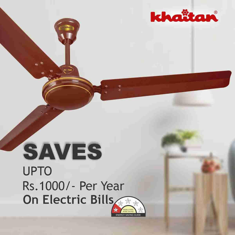 Khaitan ECR 1200 mm High Speed Ceiling Fan (Brown)-4