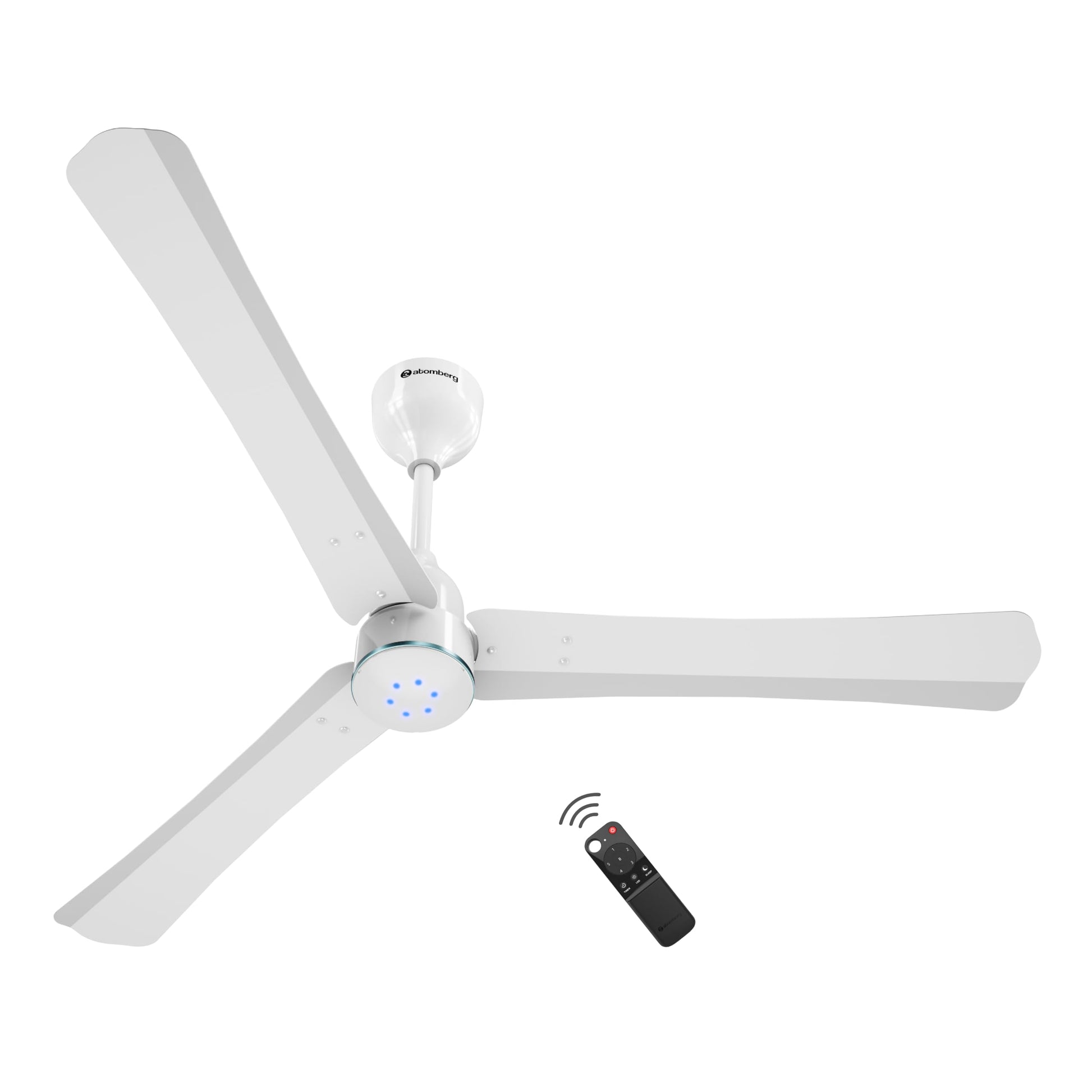 atomberg Renesa Halo Smart Alexa Enabled 1200mm BLDC Ceiling Fan with Remote | BEE 5 star | High Air Delivery | Low noise | LED Speed Indicator | Sleek Design | | 3 Year Warranty| Blaze Brown