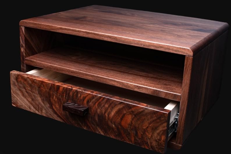 Floating Nightstand in Walnut Finish