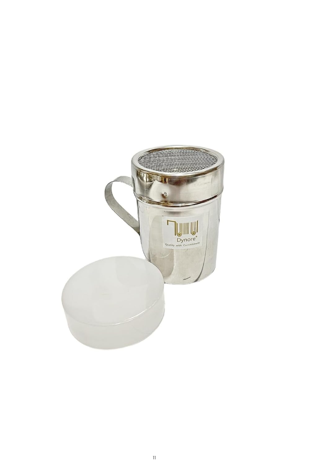 Dynore Stainless Steel Chocolate Shaker| Chat Masala Sprinkler| Dredger Shaker with Handle- Set of 2
