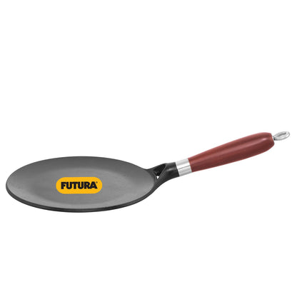 Hawkins Futura 22 cm Cast Iron Tava, Cast Iron Tawa for Roti, Cast Iron Cookware for Kitchen, Black (CIT22)
