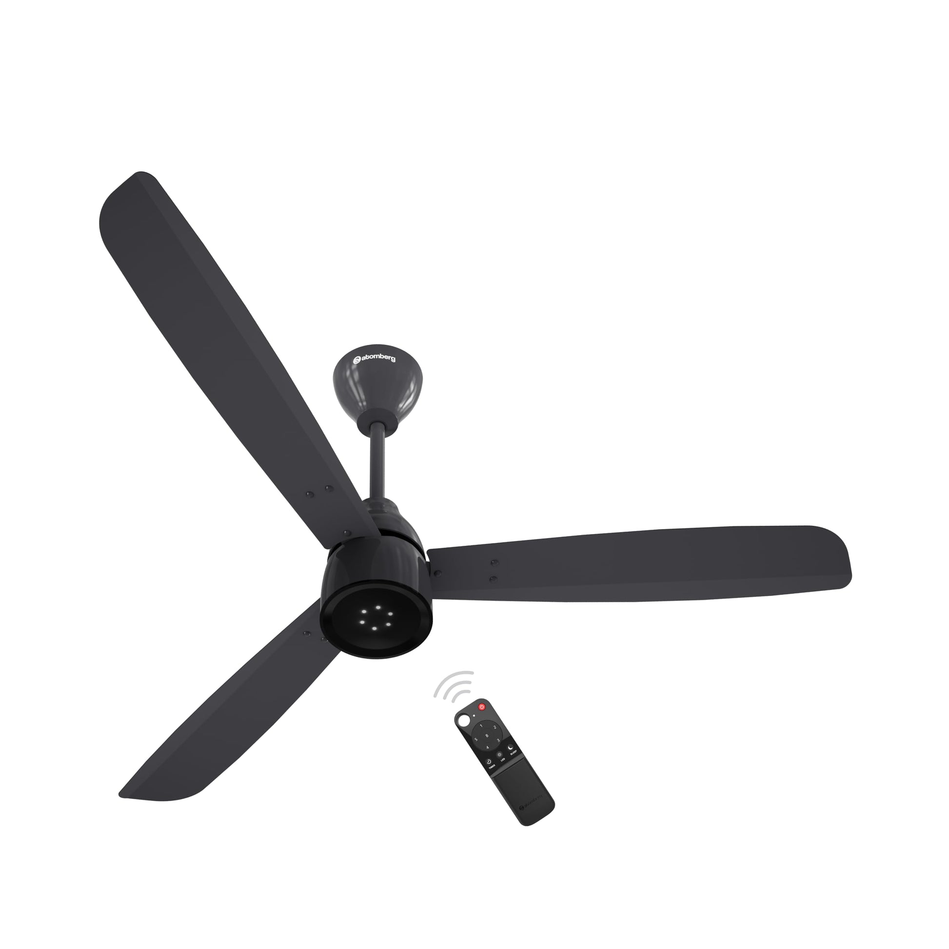 atomberg Renesa 1200mm BLDC Ceiling Fan with Remote Control | BEE 5 star Rated Energy Efficient Ceiling Fan | High Air Delivery with LED Indicators | 3 Year Warranty (Ivory & Black)