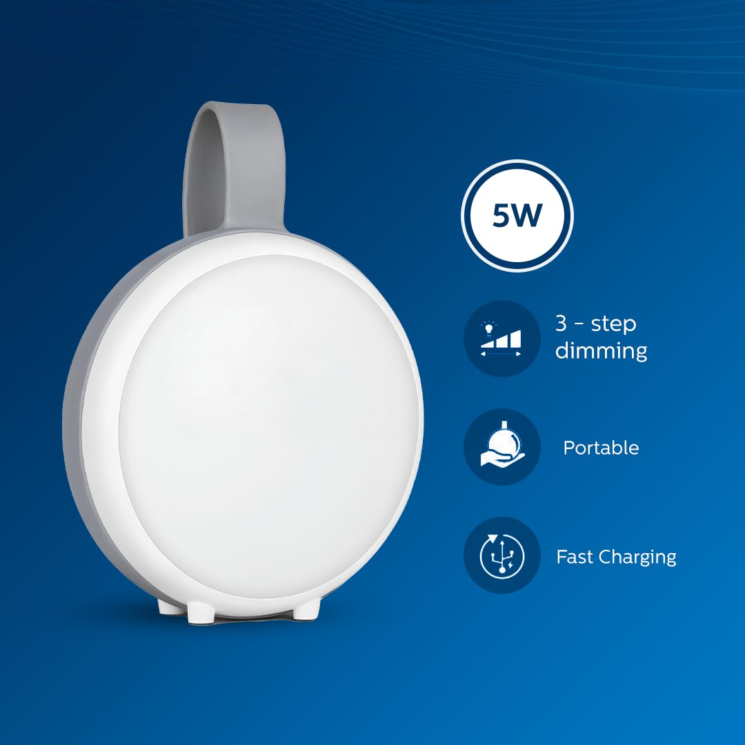 Philips Ioniq 5W Portable Emergency Rechargeable LED Lantern (Pack of 2)