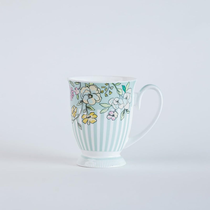 Magique by The Wishing Chair x ClayCraft : Trellis Happy Days Ceramic Coffee Mug – 300 ml | Handcrafted Floral Cup | Elegant Lightweight Coffee Mug | Microwave & Dishwasher Safe | Tea Mug