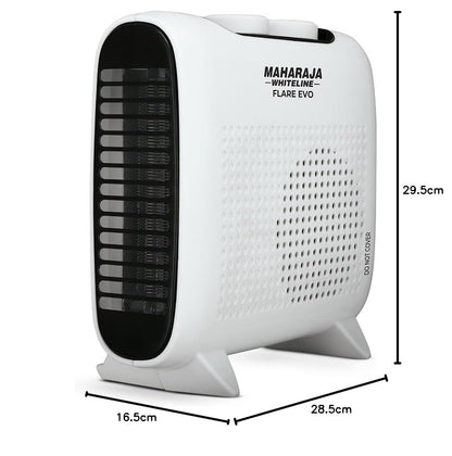 Maharaja Whiteline Flare Evo Room Heater | 2 Heating Element | 2000W - 1 Year Warranty (Grey & Black)