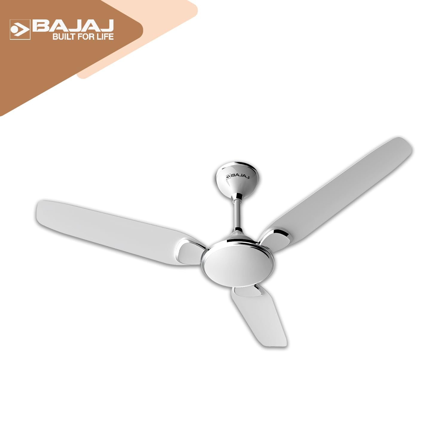 BAJAJ Trendy EE 1200 Mm Ceiling Fan | Energy Efficient With BEE 1-Star Rated | 2 Years Warranty【Snowy White 】