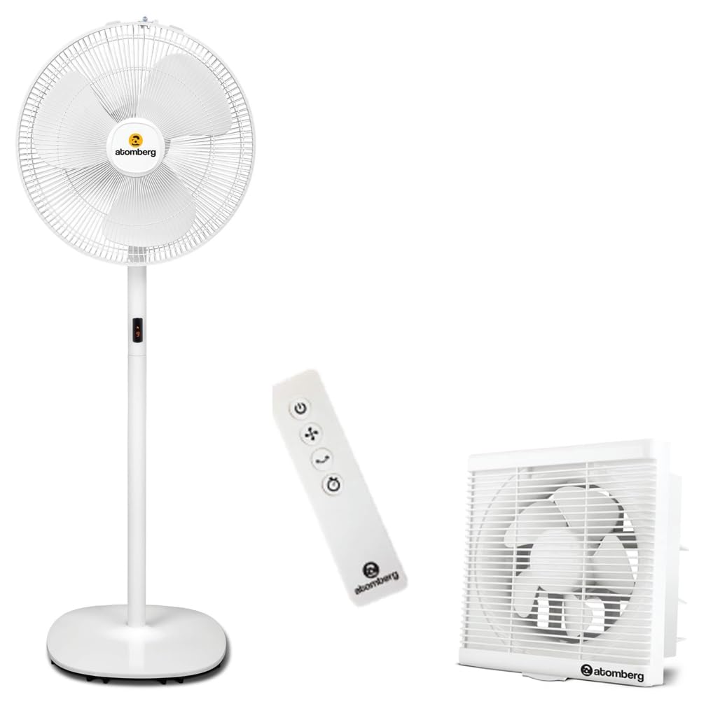 atomberg Renesa 400mm Pedestal Fan | 5-star rated | Ideal for Home & Office | Silent BLDC Stand Fan | 6 Speeds | 35W |LED Display| Remote with Oscillation, Timer, Sleep | 2 Year Warranty (Snow White)