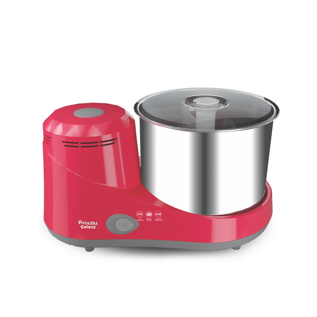 Preethi Wet Grinder|150W 2L Stainless Steel Table Top Wet Grinder|Ideal for Making South Indian Batter in Your Kitchen (Lavender)