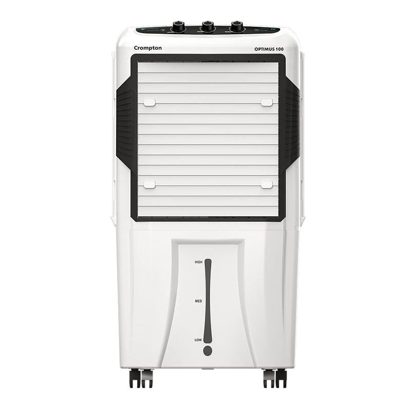 Crompton Optimus 100 Litres Desert Air Cooler for home | Large & Easy Clean Ice Chamber | High Density Honeycomb Pads | Auto-Fill & Drain | Everlast Pump | Humidity Control
