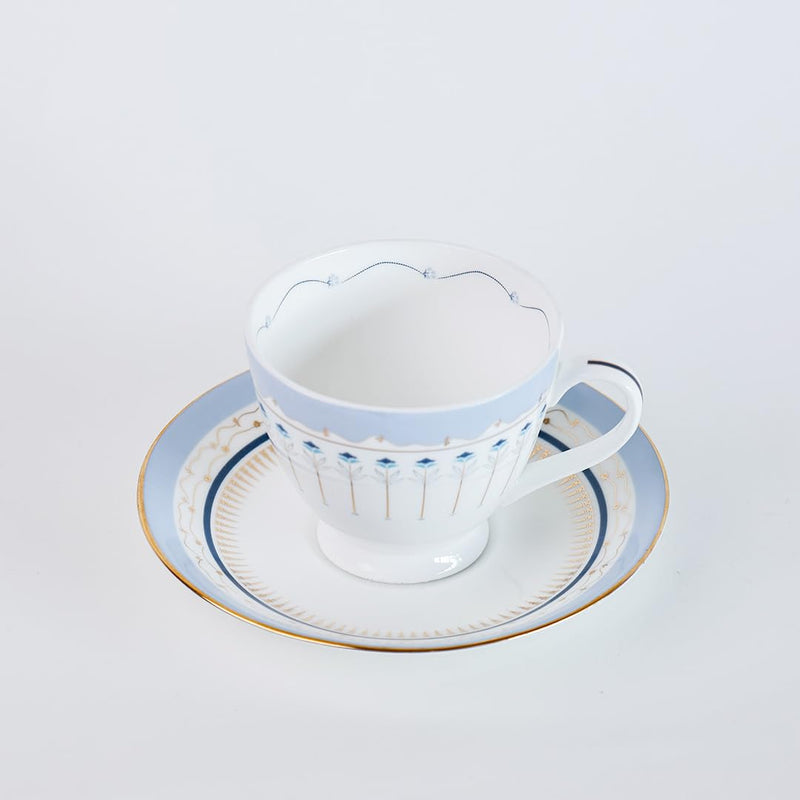 Magique by The Wishing Chair x ClayCraft : River of Flowers Ceramic Teaset 15-Piece | Teapot, Cups & Saucers, Sugar & Milk Pot | Elegant Floral Tea Set for Home High Tea Gifting Weddings Parties