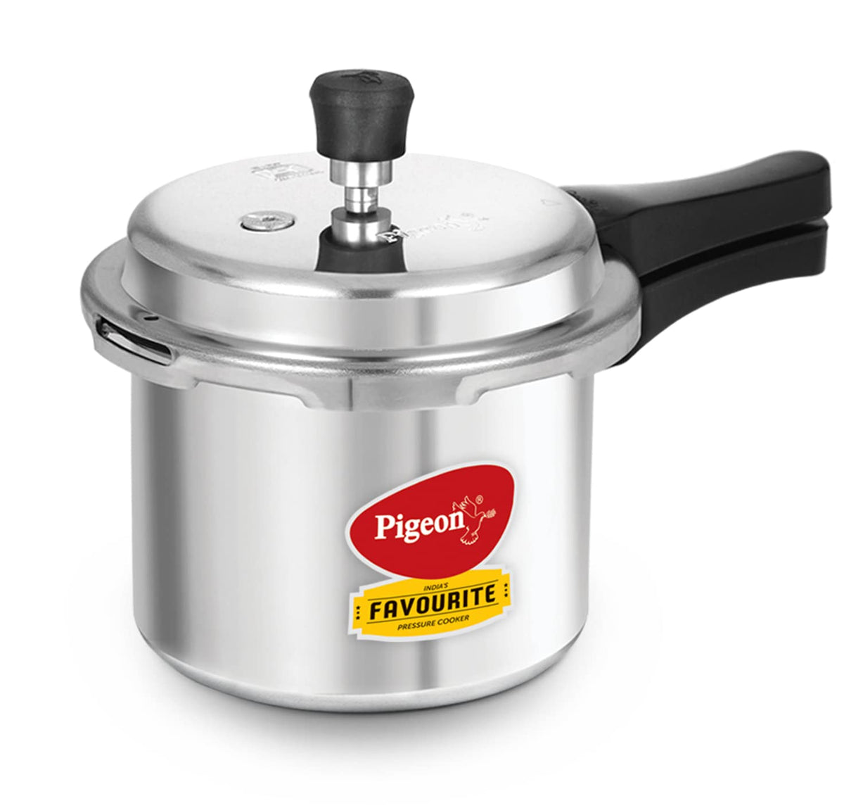 Pigeon by Stovekraft Mini Combi Aluminium Pressure Outer Lid Cooker Set, 2 and 3 Litres with Common Lid (12610) - Silver