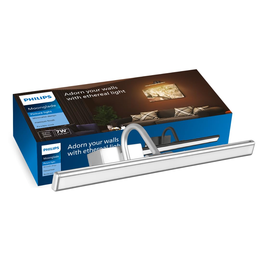 Philips 7-Watts Moonglade Silver Picture Light (Pack of 4)