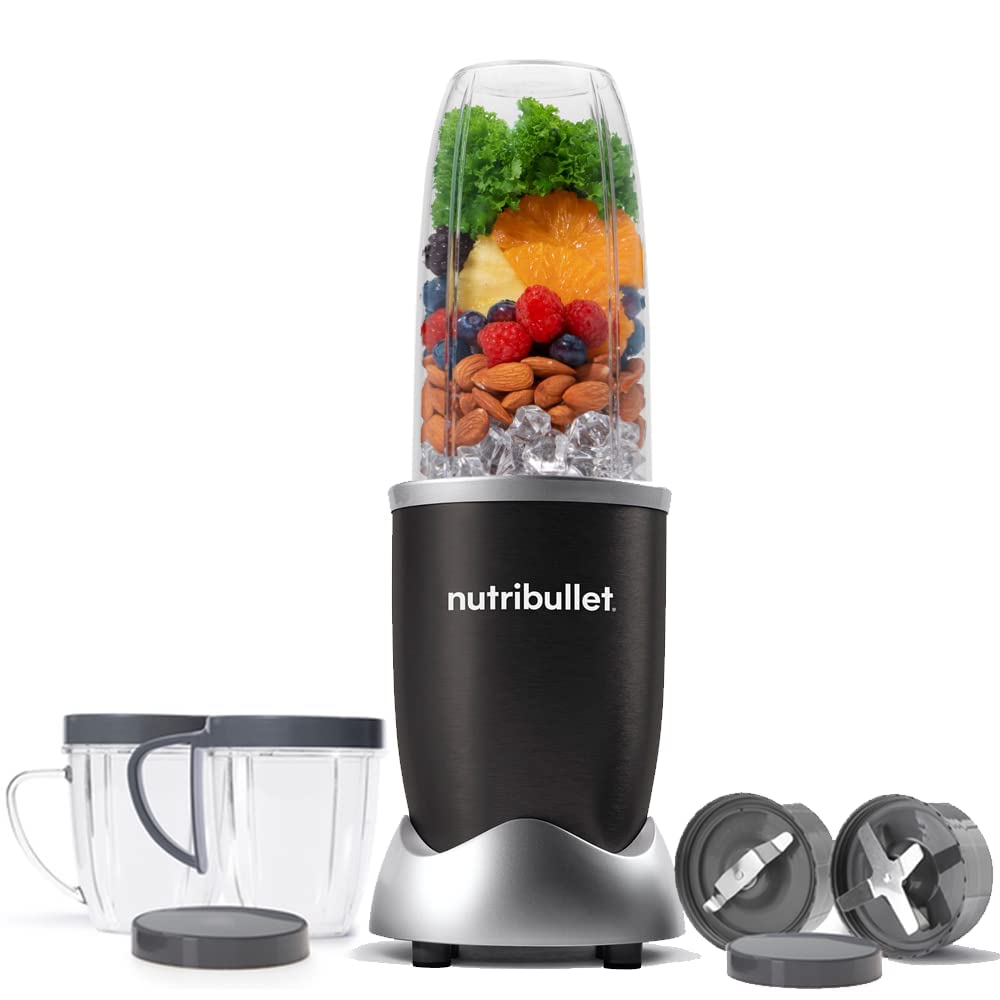 Nutribullet PRO 900W Black, 12 Pcs Set, USA #1 Mixer/Grinder/Smoothie Maker, "The Original Nutribullet", Food Processor, Best Blender, 3 Unbreakable Jars, 2 Blade Set - Wet & Dry