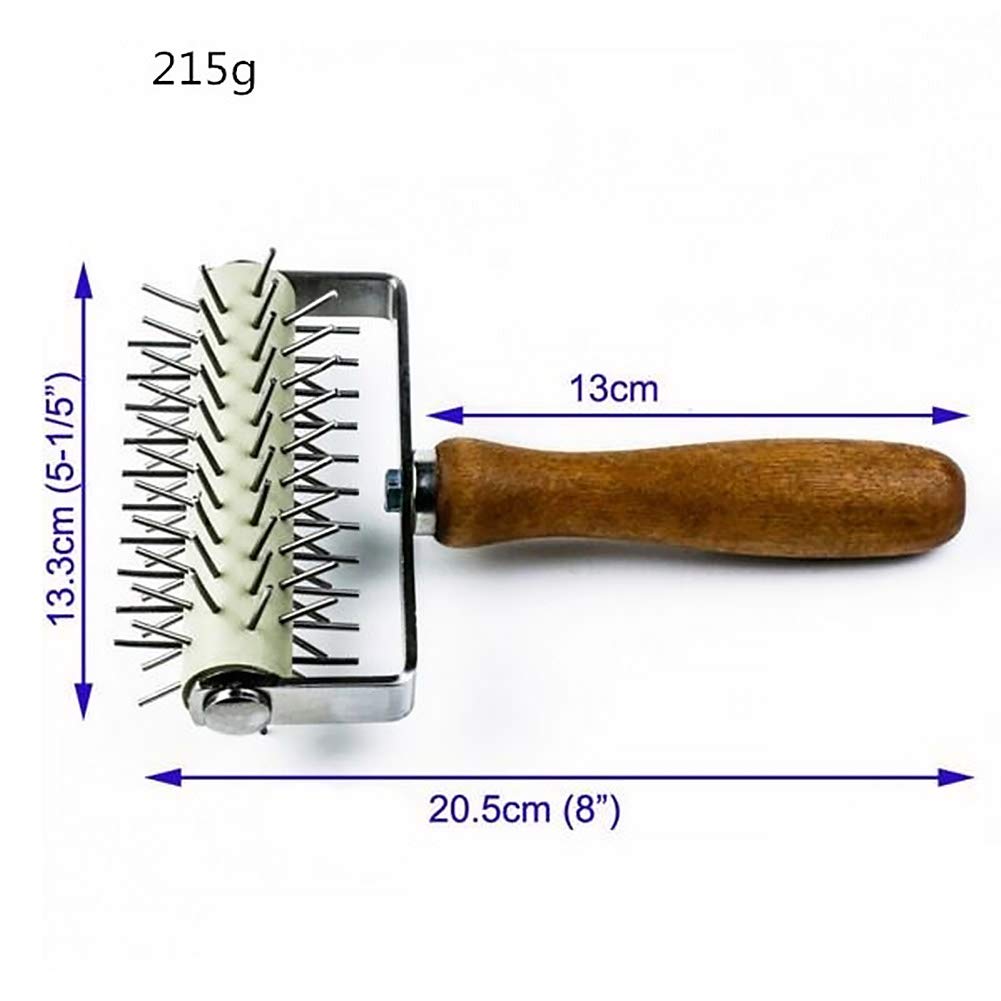 Pizza Hole Puncher, Cake Pie Pizza Cookies Bread Pastry Dough Docker Roller Wheel Hole Punch for Cake Pie Bread Pastry Baking Tool(13.3x20.5x5cm)