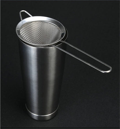 Dynore Stainless Steel Conical Shape Bar Strainer/Food Strainer/Mesh Strainer- Set of 2 (20 x 9 x 1 cm), Silver