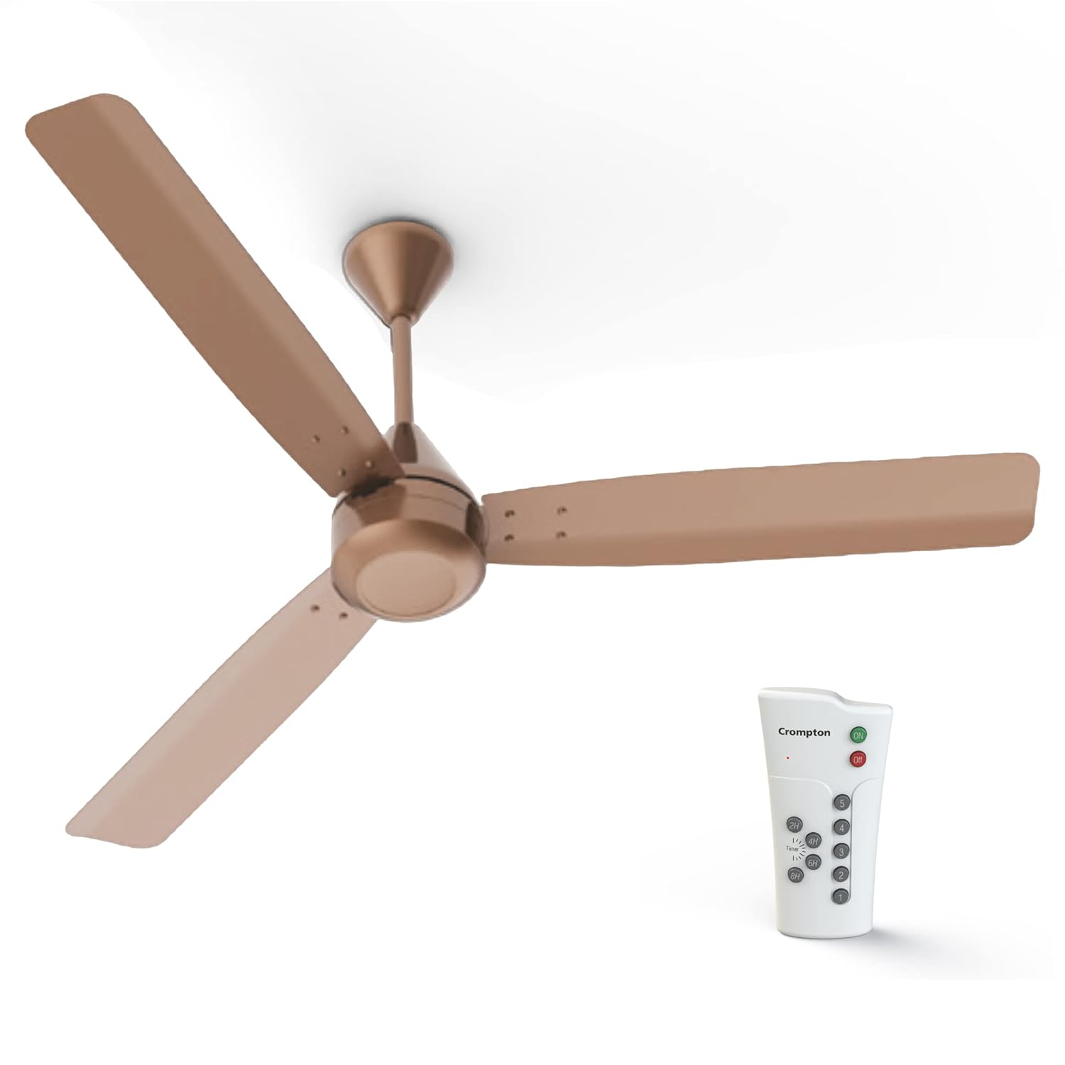 Crompton Energion Groove 1200mm (48 inch) Ceiling Fan (Brown), Pack of 1, (5 Years Warranty)