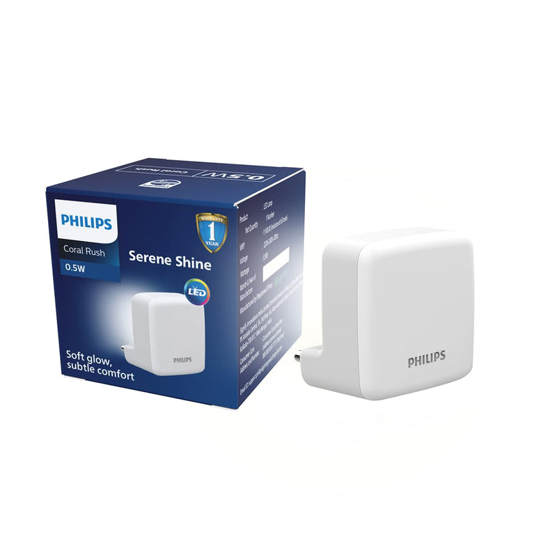 Philips LED SereneShine Plug-in Night Lamp 0.5W (White, B0GL8N8LDD)