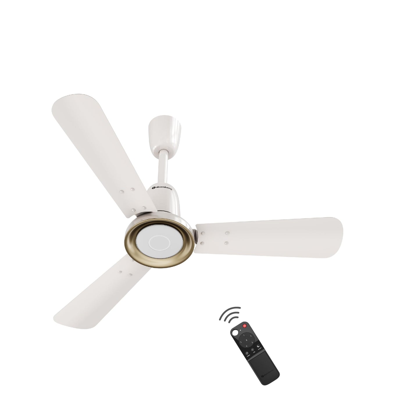 atomberg Studio Nexus Smart 1200mm BLDC Ceiling Fan with IoT & Remote Control | BEE 5-star | Newly Launched | High Air Delivery with Moonbeam Light | Low noise | 5 Year Warranty| Pearl White