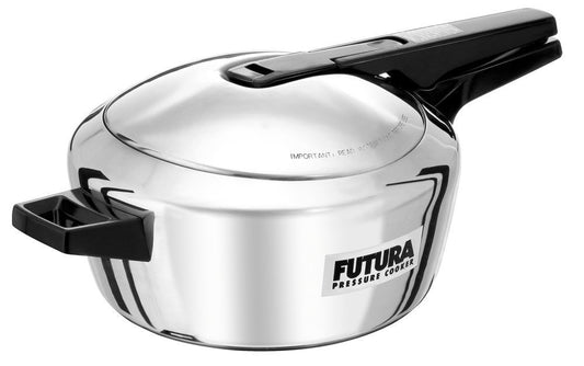 Hawkins Futura Stainless Steel Induction Compatible Inner Lid Pressure Cooker, 4 Litre, Silver (FSS40)