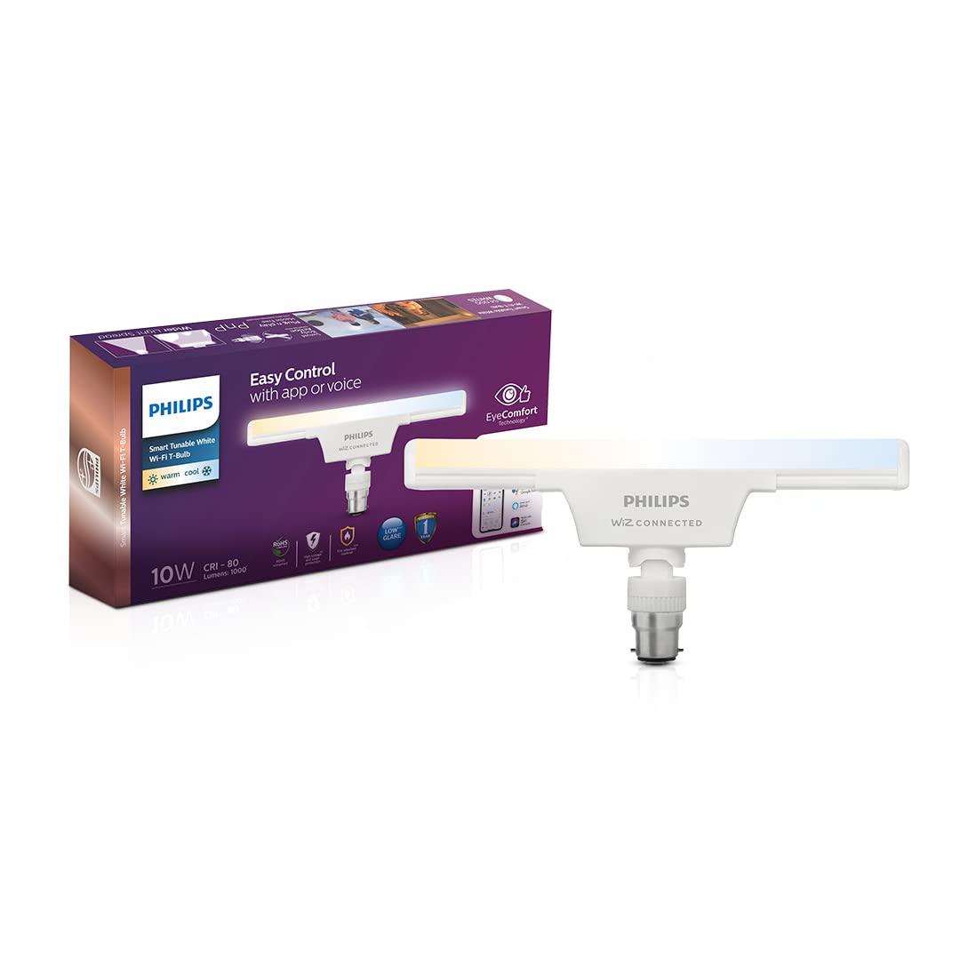 Philips WiZ 10W B22 Wi-Fi & Bluetooth LED Smart T-Bulb with Music Sync
