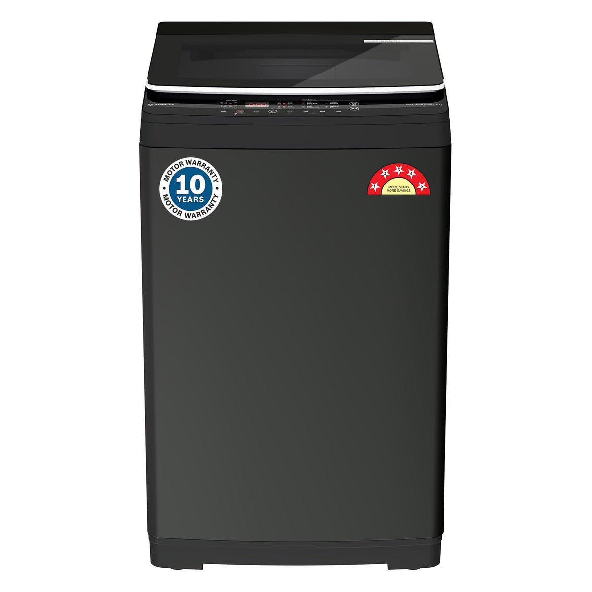 Bosch 8 KG 5 Star Fully Automatic Top Loading Washing Machine,Inbuilt Heater,Glass Lid with chrome finish,Tempered Glass with Soft Closing Lid, (WOE80EV0IN)