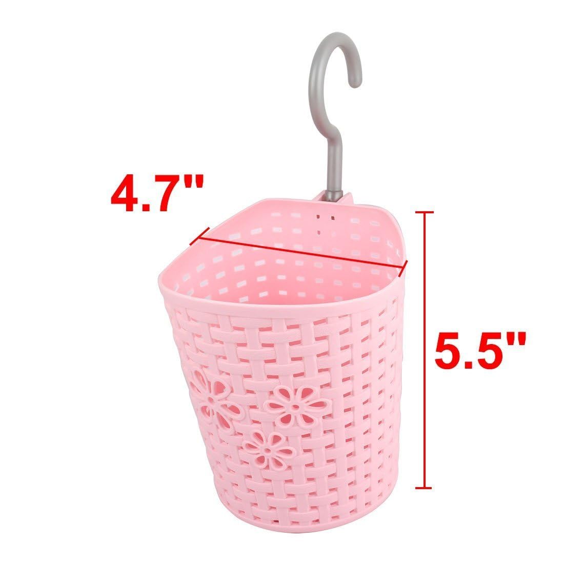 Dkriva Plastic Hanging Storage Basket/Dustbin Home,Kitchen,Office,Car,Bathroom Storage Basket Shelf with Hooks (Multicolor) (1-PCS)