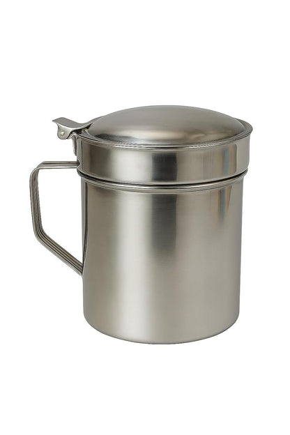Dynore Stainless Steel Oil Strainer/Drip Pot/Grease Can - Cooking Grease Container, Reuse Oil Storage (Best Oil Saver) Can Container with Removable Filter Anti-Scalding Handheld - Set of 1 Pcs