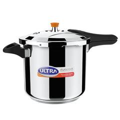 Ultra Duracook Pressure Cooker 3 Litre | AISI 304 Food Grade Stainless Steel Cooker | 10 Years Warranty | High Impact 3-Layer Composite Base | Bakelite Handles | Keeps Food Warm for up to 2 Hours