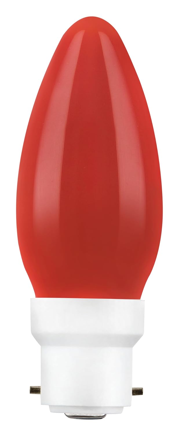 Philips LED Deco Red 0.5W Glass Candle (Pack of 2)